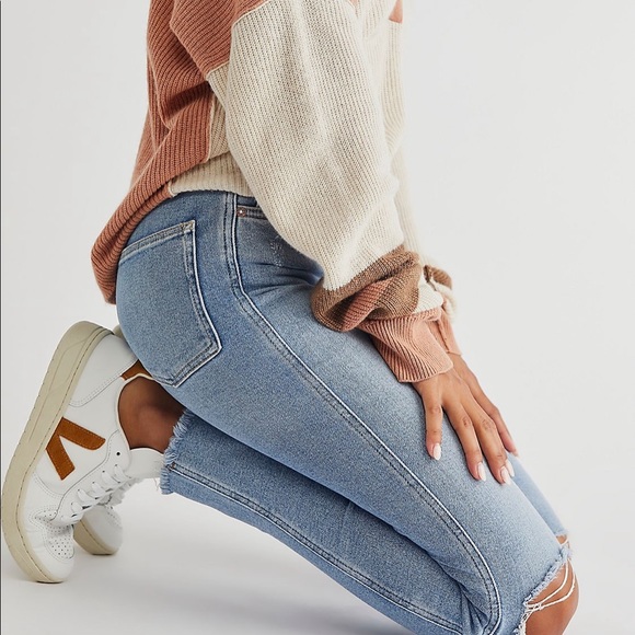 Free People raw high rise jegging in sweet blue - Picture 2 of 6